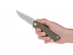 Z100 - Liner Lock, G10 Olive, Wellenschliff