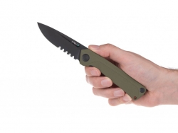 Z200 - DLC, Liner Lock, Olive, Wellenschliff