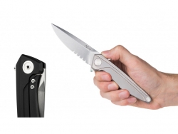 Z300 - Frame Lock, Titanium, Wellenschliff